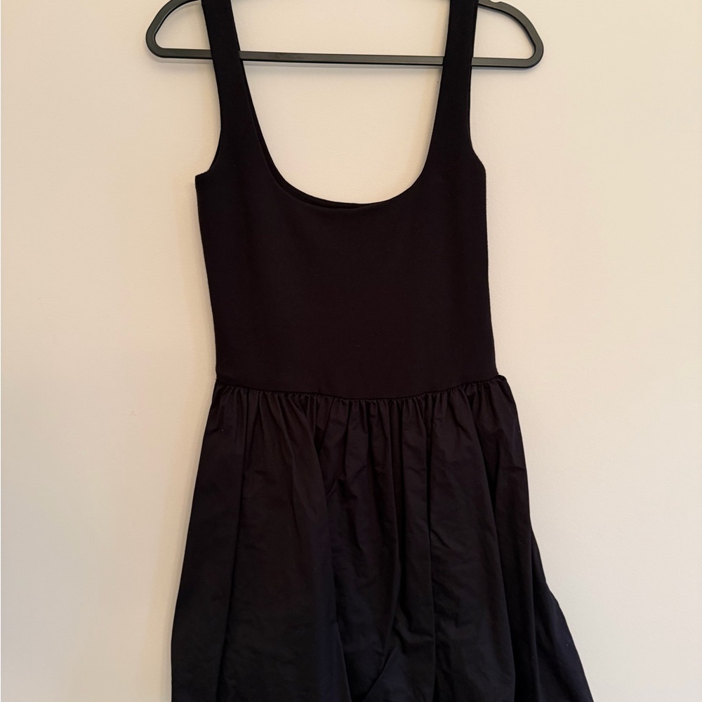Black Sleeveless Dress with Bubble Bottom